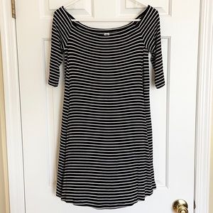 Cotton Off-shoulder 3/4 Sleeve Dress